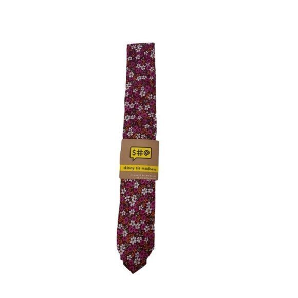 Skinny Tie Madness - Men’s Floral Tie Multicolor SKM3279 - Picture 1 of 5